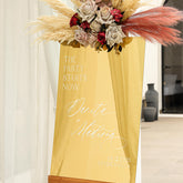 Gold Mirror Acrylic Wedding Welcome Sign -RR